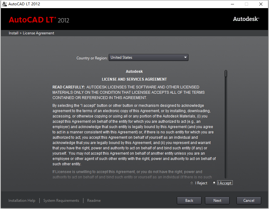 Autodesk AutoCAD LT 2012 32位64位英文版安装教程 第4张