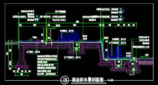 商业街水景的园林景观CAD图纸 第4张