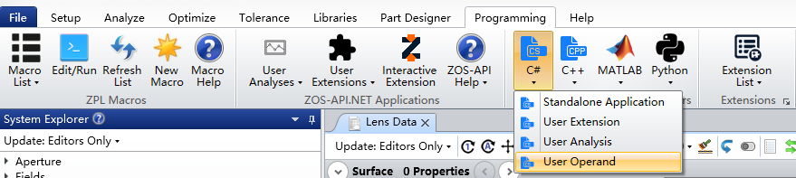 ZEMAX | 如何使用ZOS-API创建自定义操作数