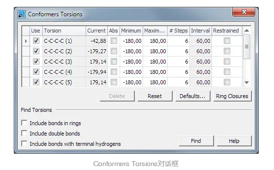 Materials Studio官方教程（Help-Tutorials）- 使用Conformers探测几何-能量关系 第3张